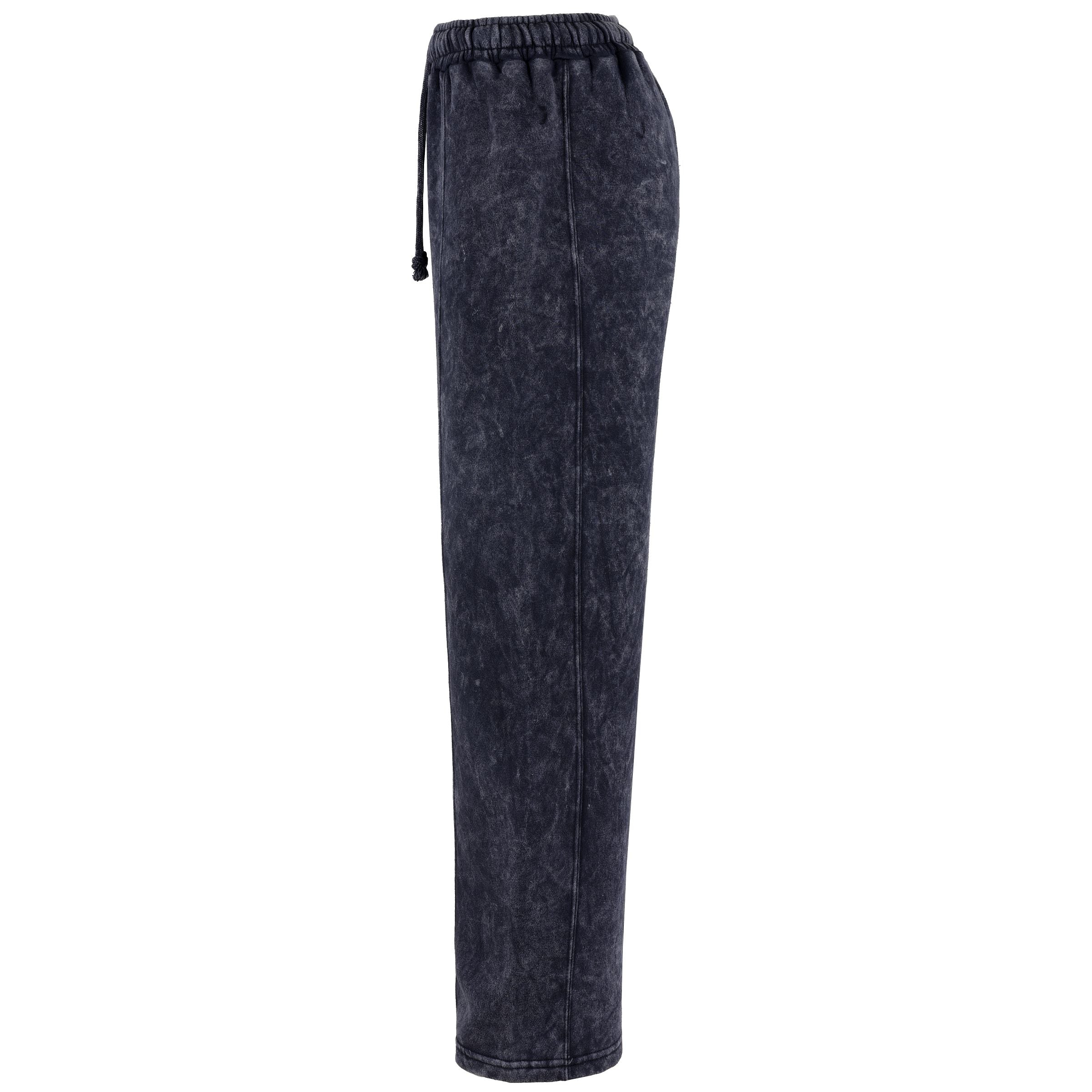 Women Acid Wash Crop Top Zip Tracksuit Straight Leg Joggers - Stylish Female Jacket