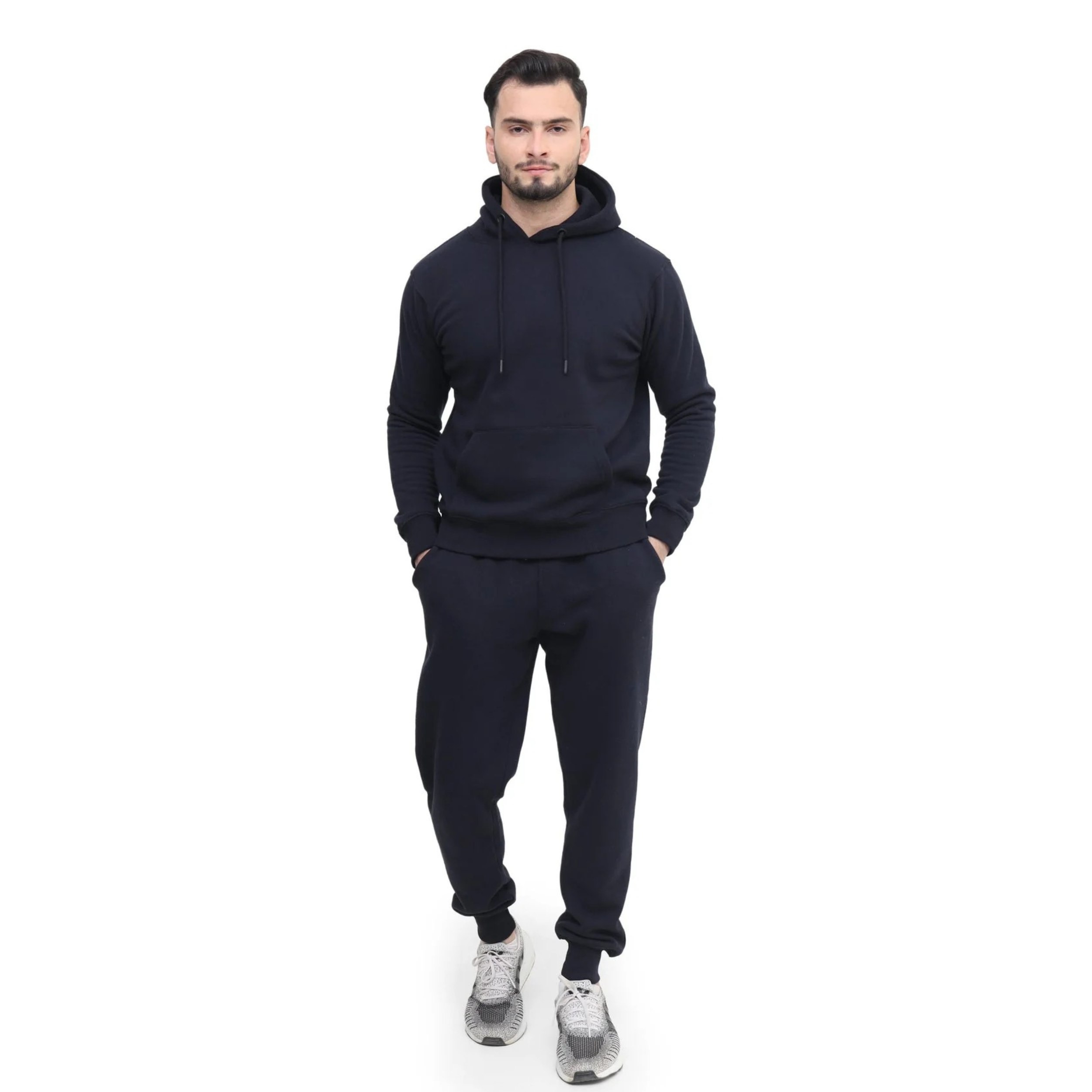 Mens Tracksuit Set, Fleece Pullover Hoodie and Jogger 2Pc Set