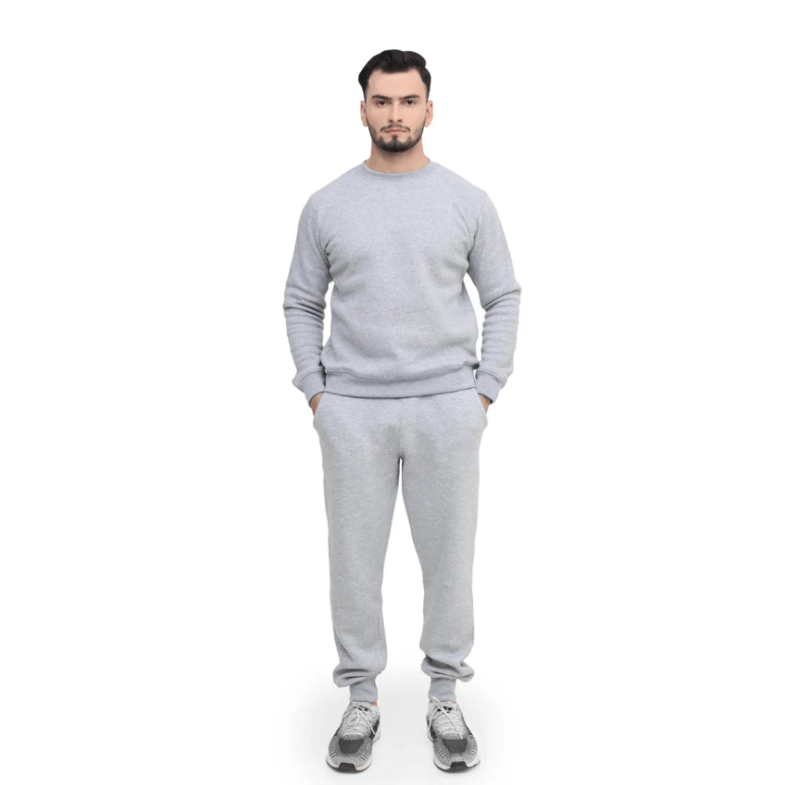 Mens Plain Tracksuits Fleece Pullover Sweatshirts for Men