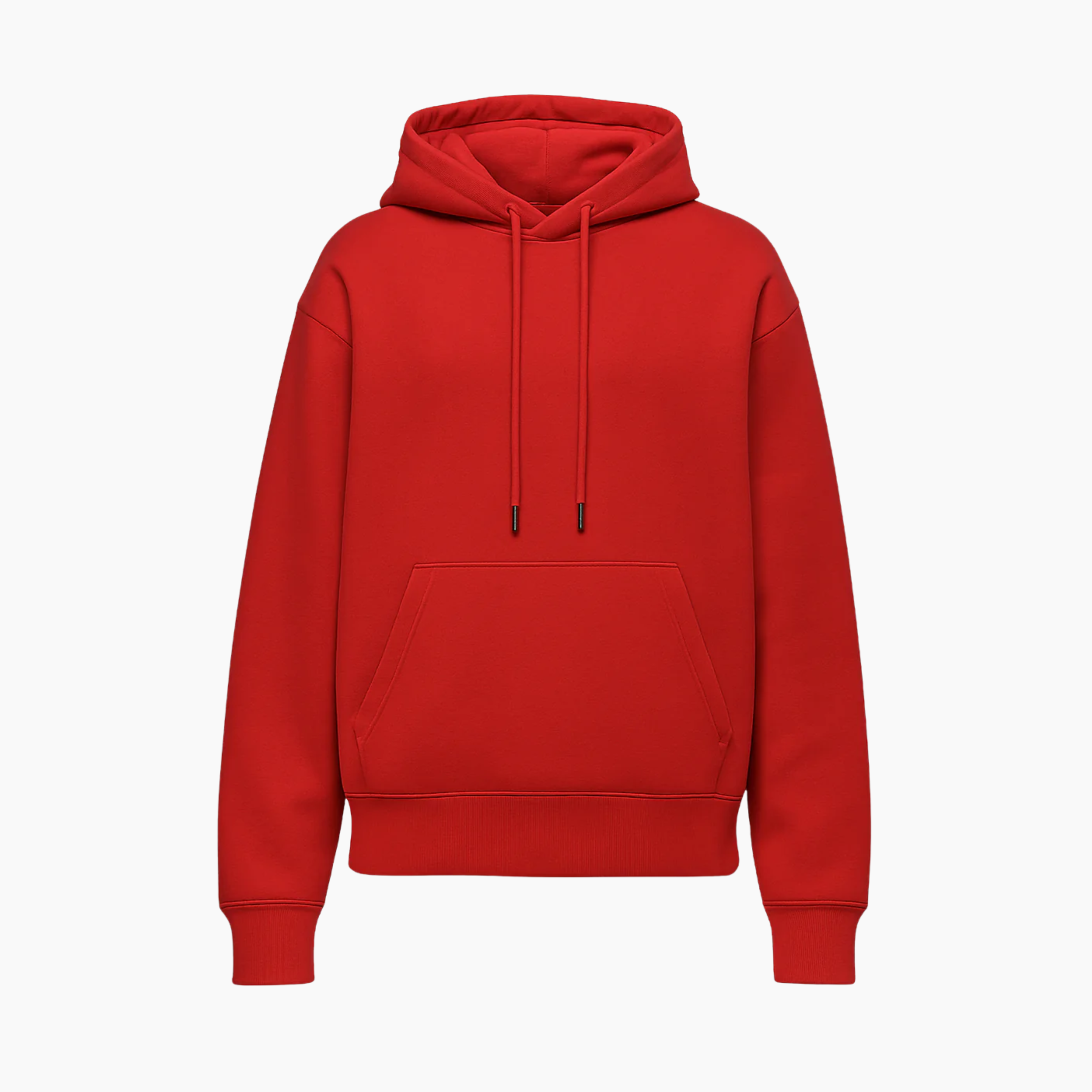 Red Cotton Blend Oversized Hoodie