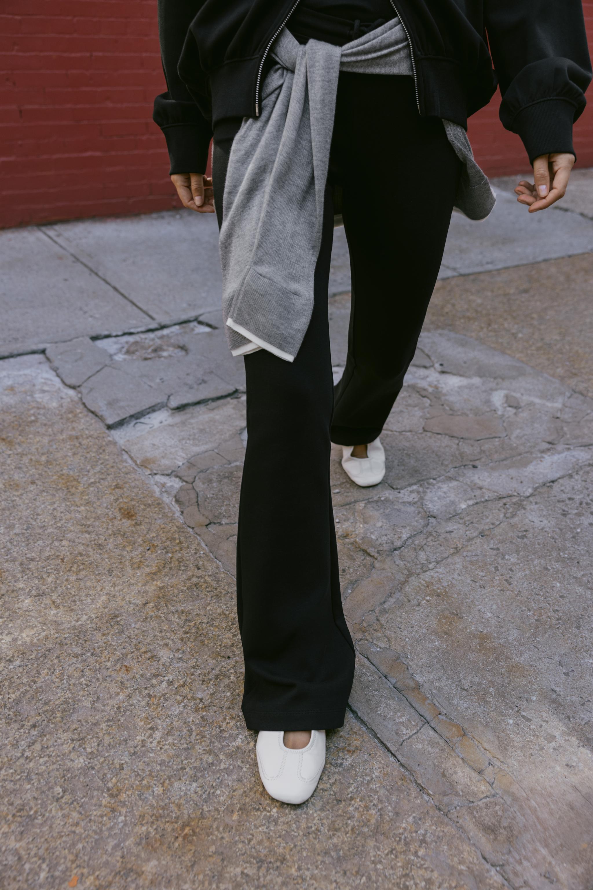 Premium Interlock Bomber Jacket & Flare Trousers Tracksuit Set by Zara