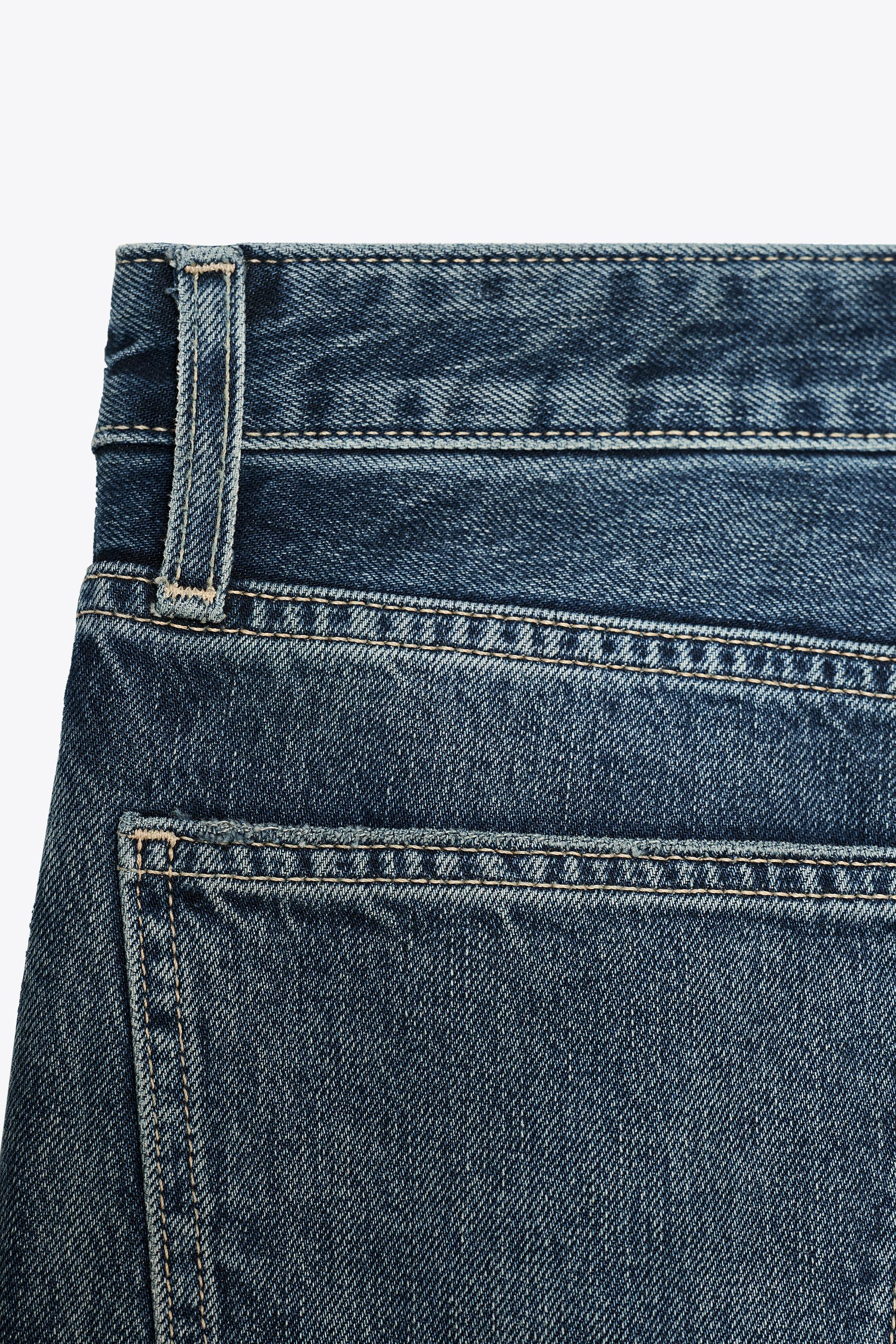 Stylish Women's TRF Low-Rise Wide Leg Jeans - Midnight Blue Denim