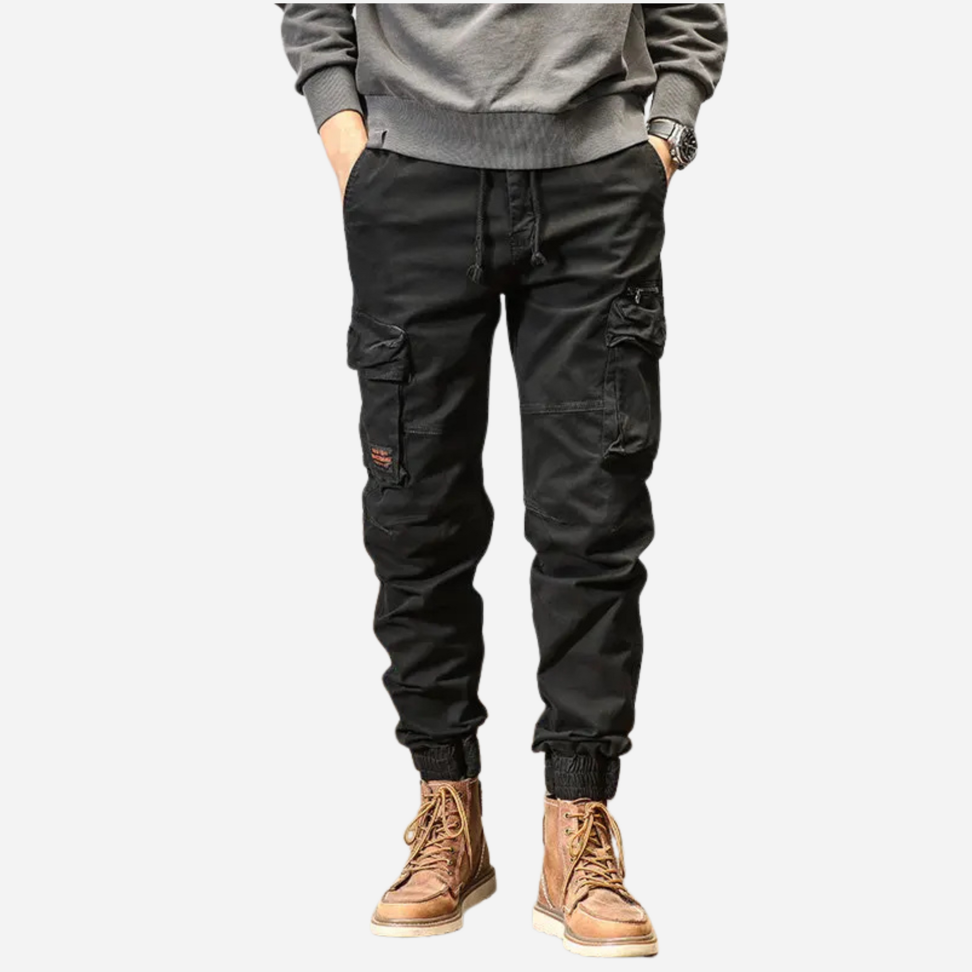 Tactical Track Black Pants Men