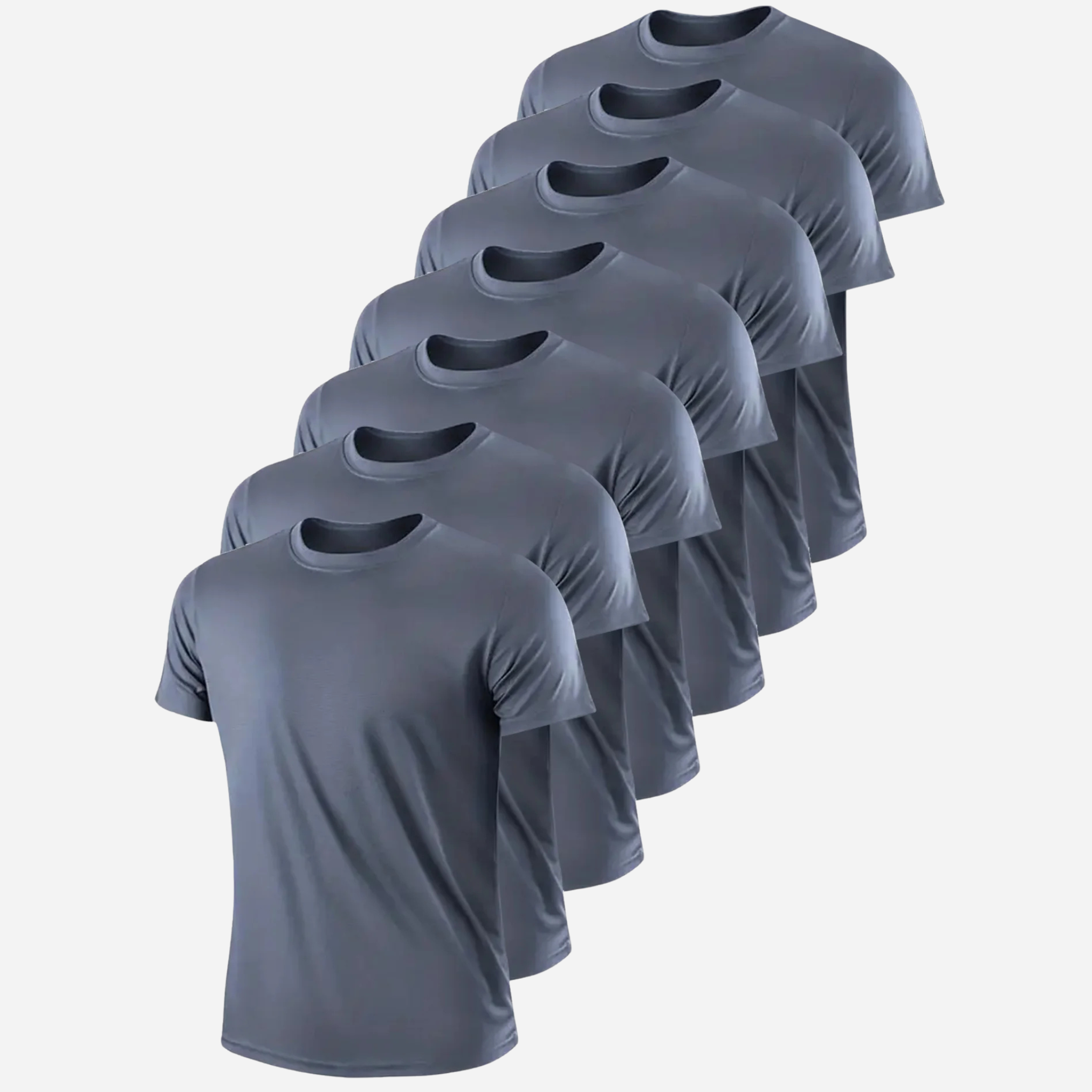 7 Pcs Gray Ultralight Men Quick Dry Breathable Shirt