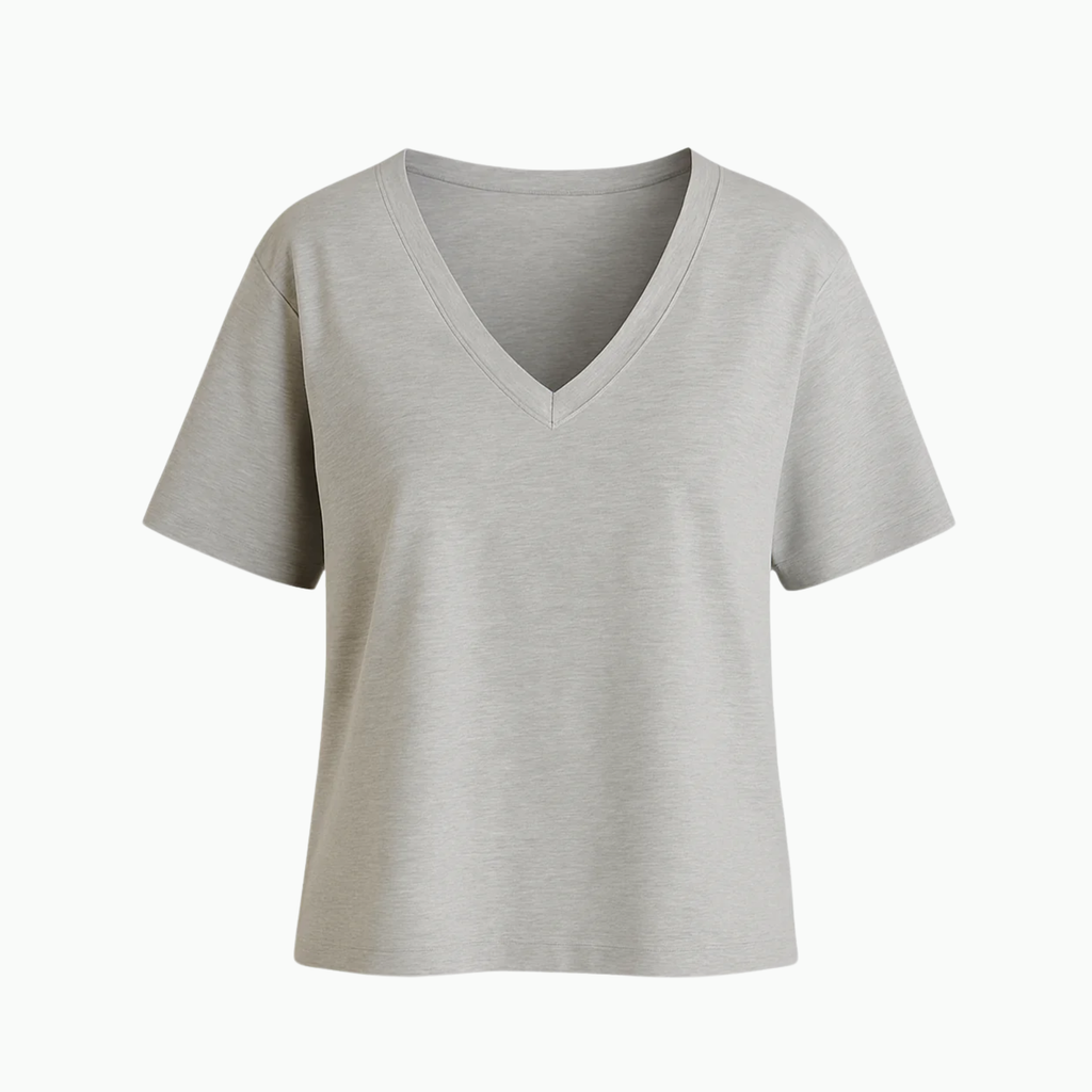 Women V-Neck Short Sleeve Tee