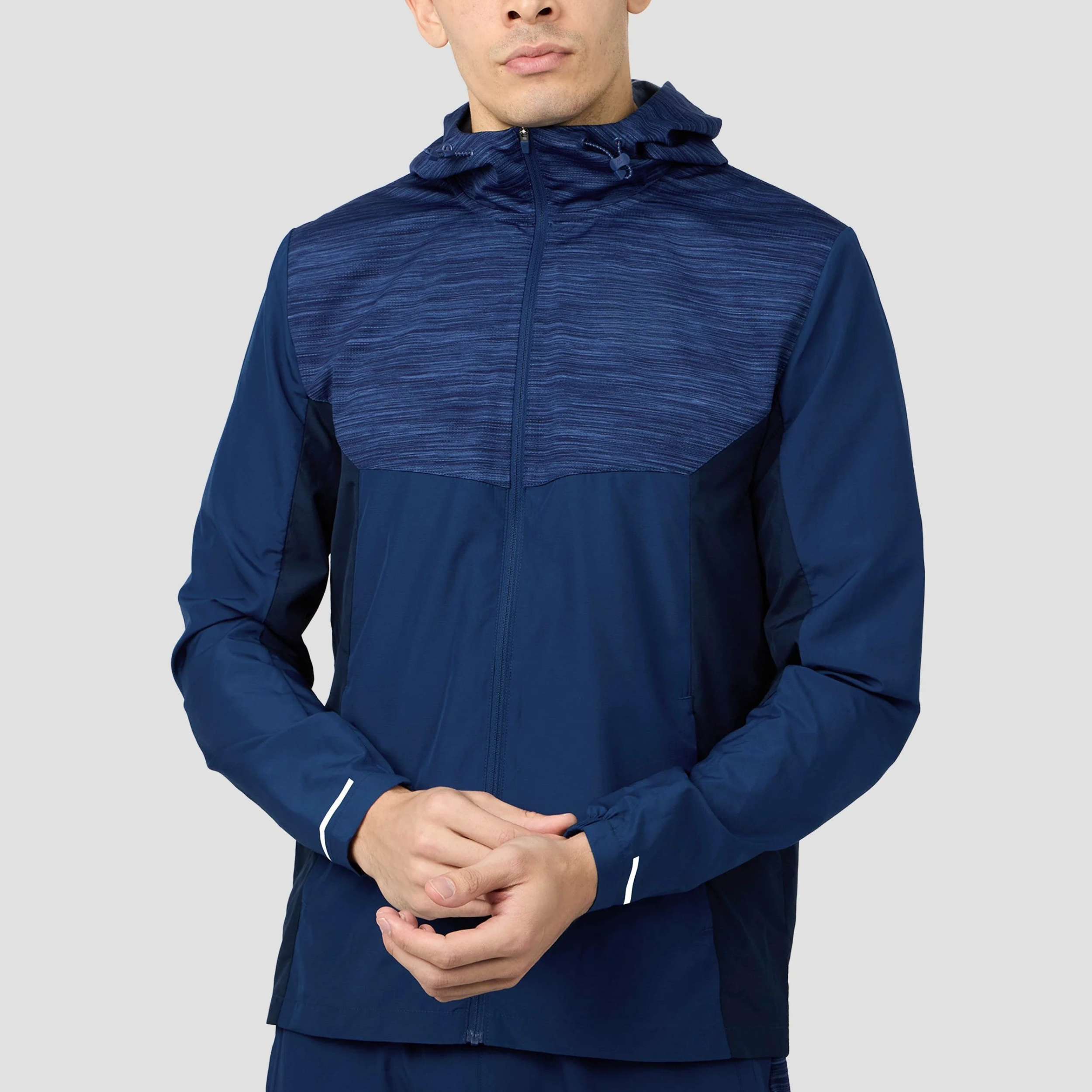Montirex Men's Trail Windbreaker Navy Blue Weather Resistant Performance Jacket