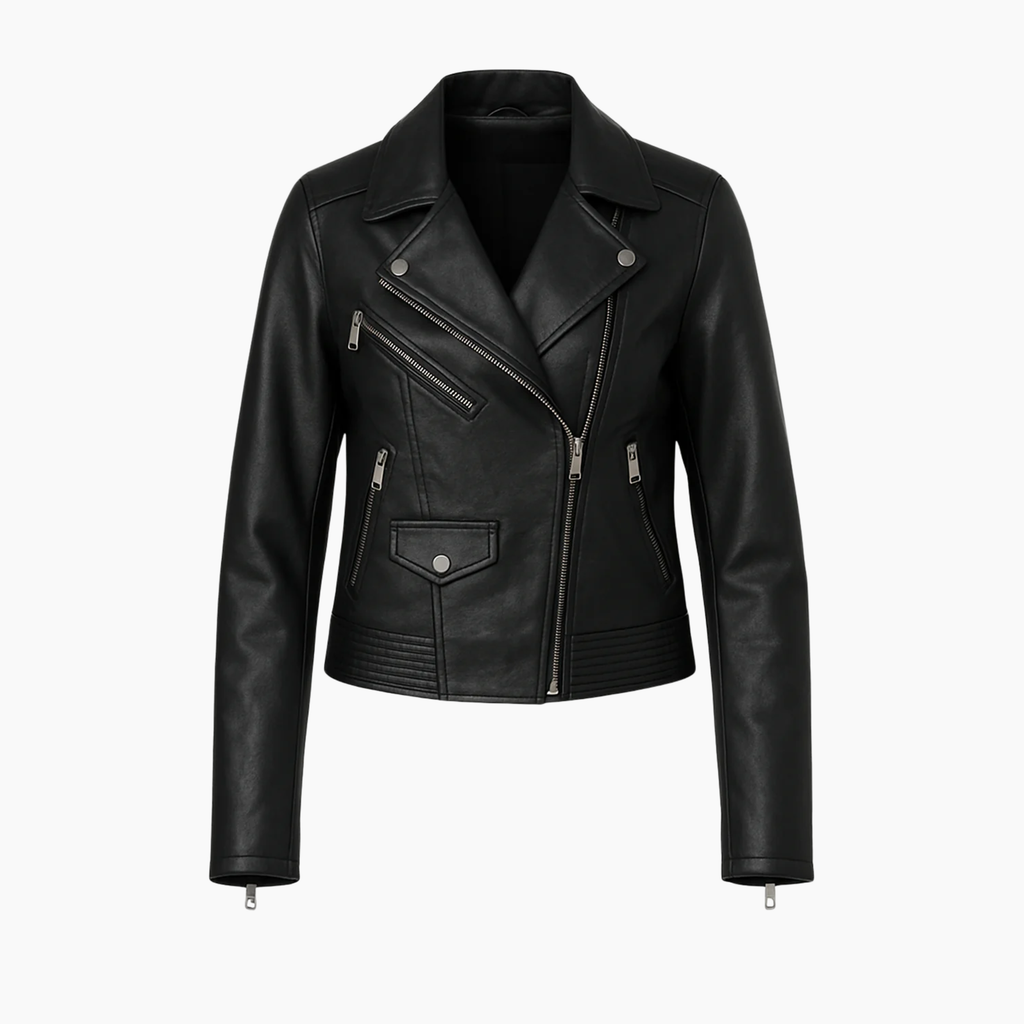Women Leather Biker Jacket