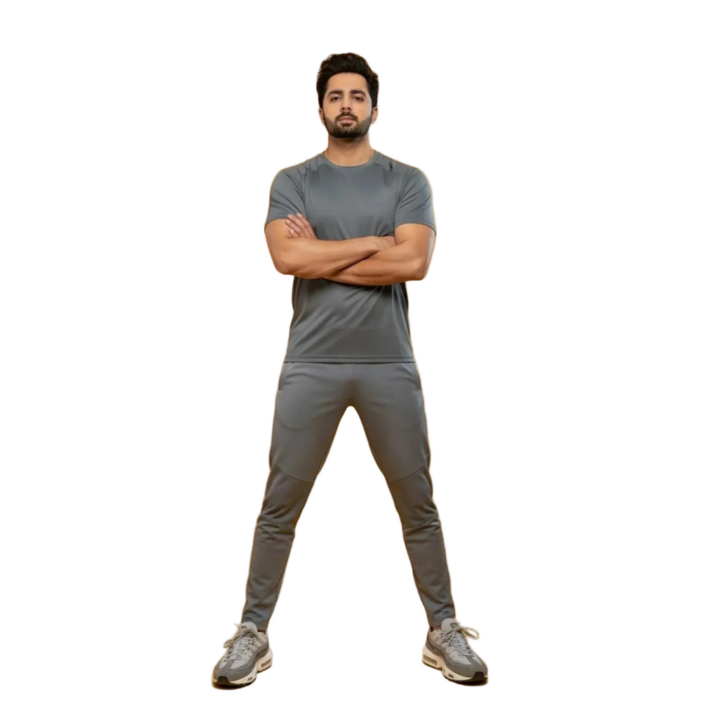 Absanoh Reflective Cement Grey Technical Tracksuit