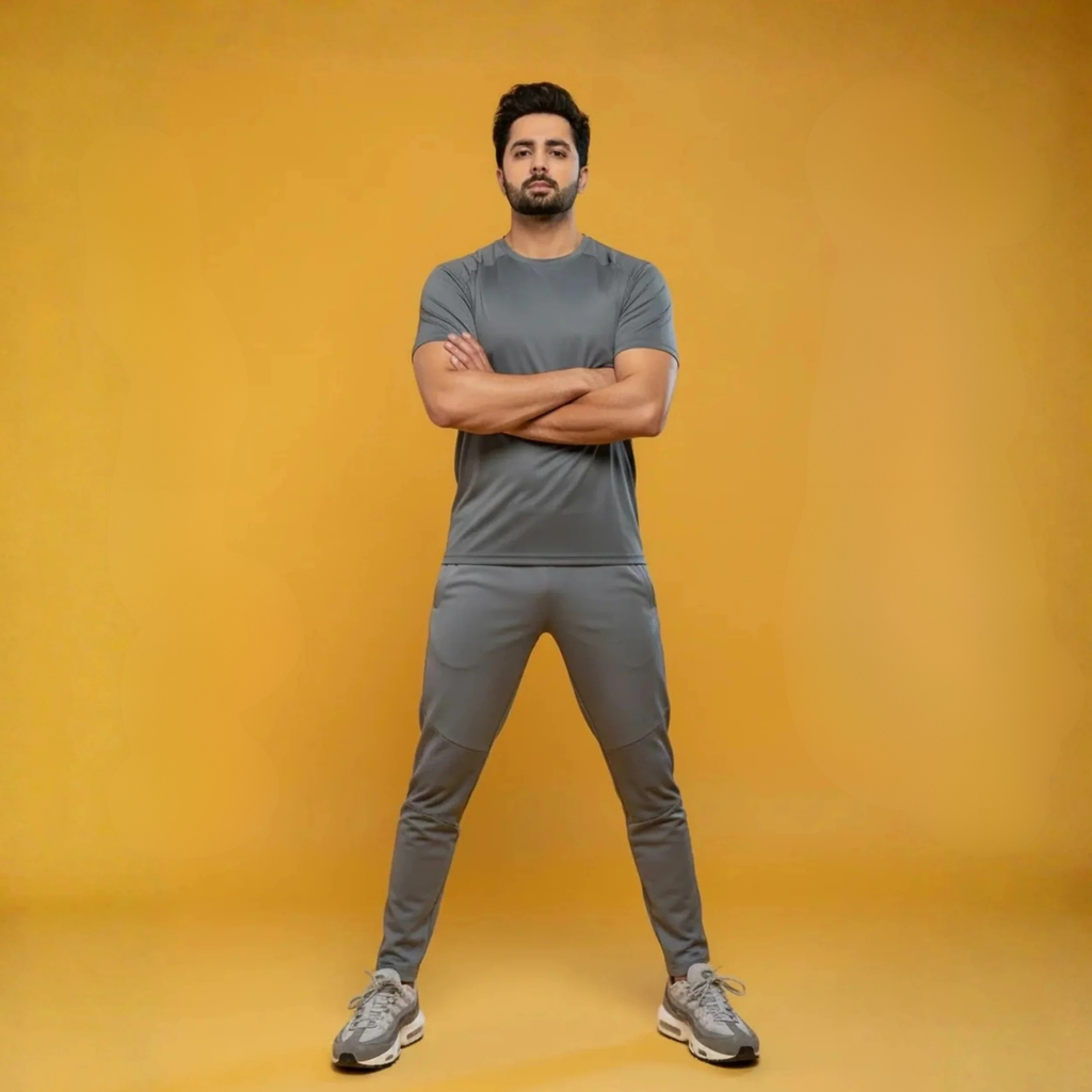 Absanoh Reflective Cement Grey Technical Tracksuit