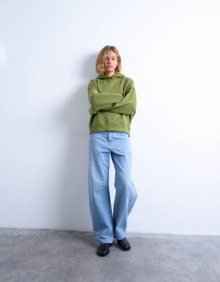 Topshop Ultimate Green Hoodie: Soft, Warm, Relaxed Fit for Cozy Comfort