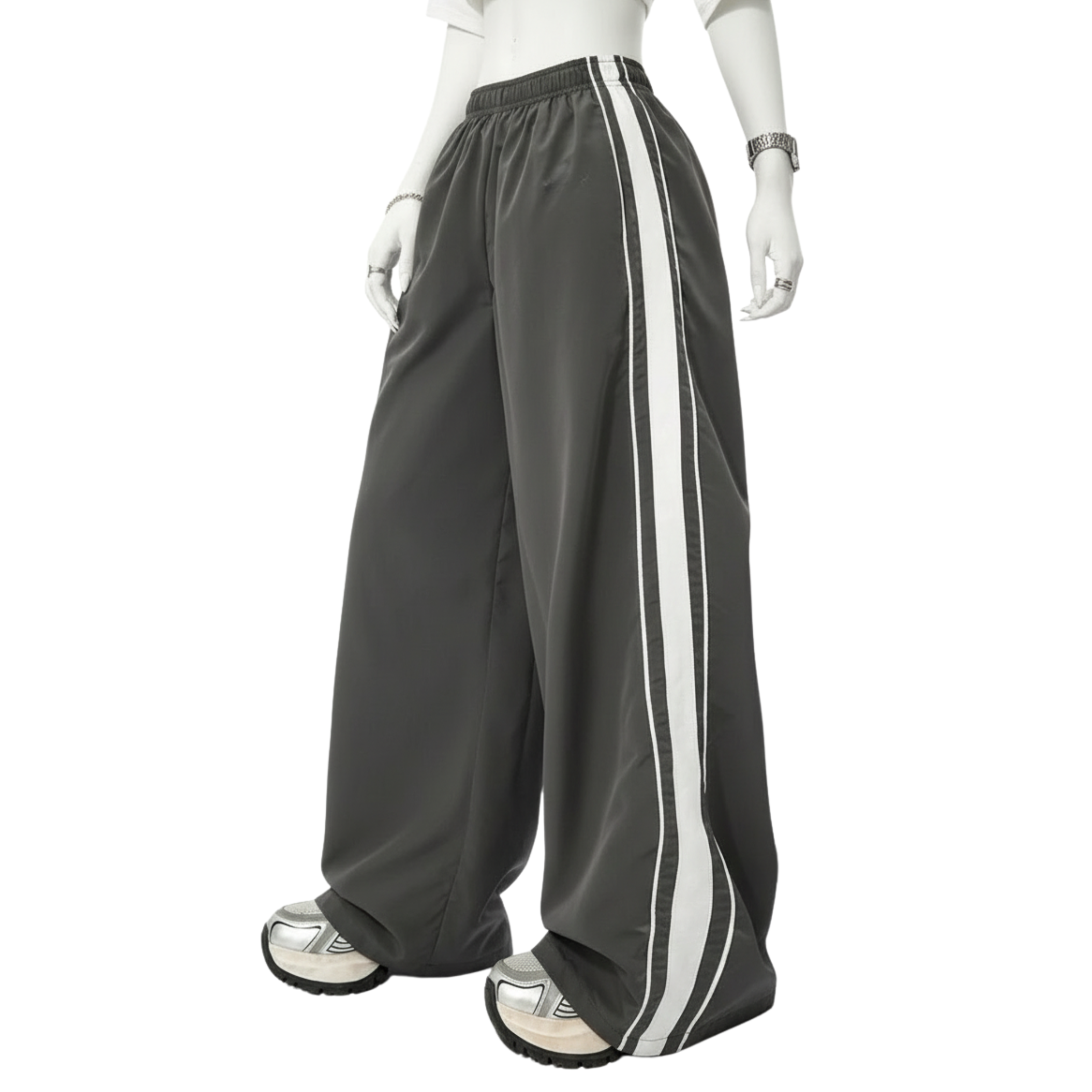 Baggy Grey Women Trouser