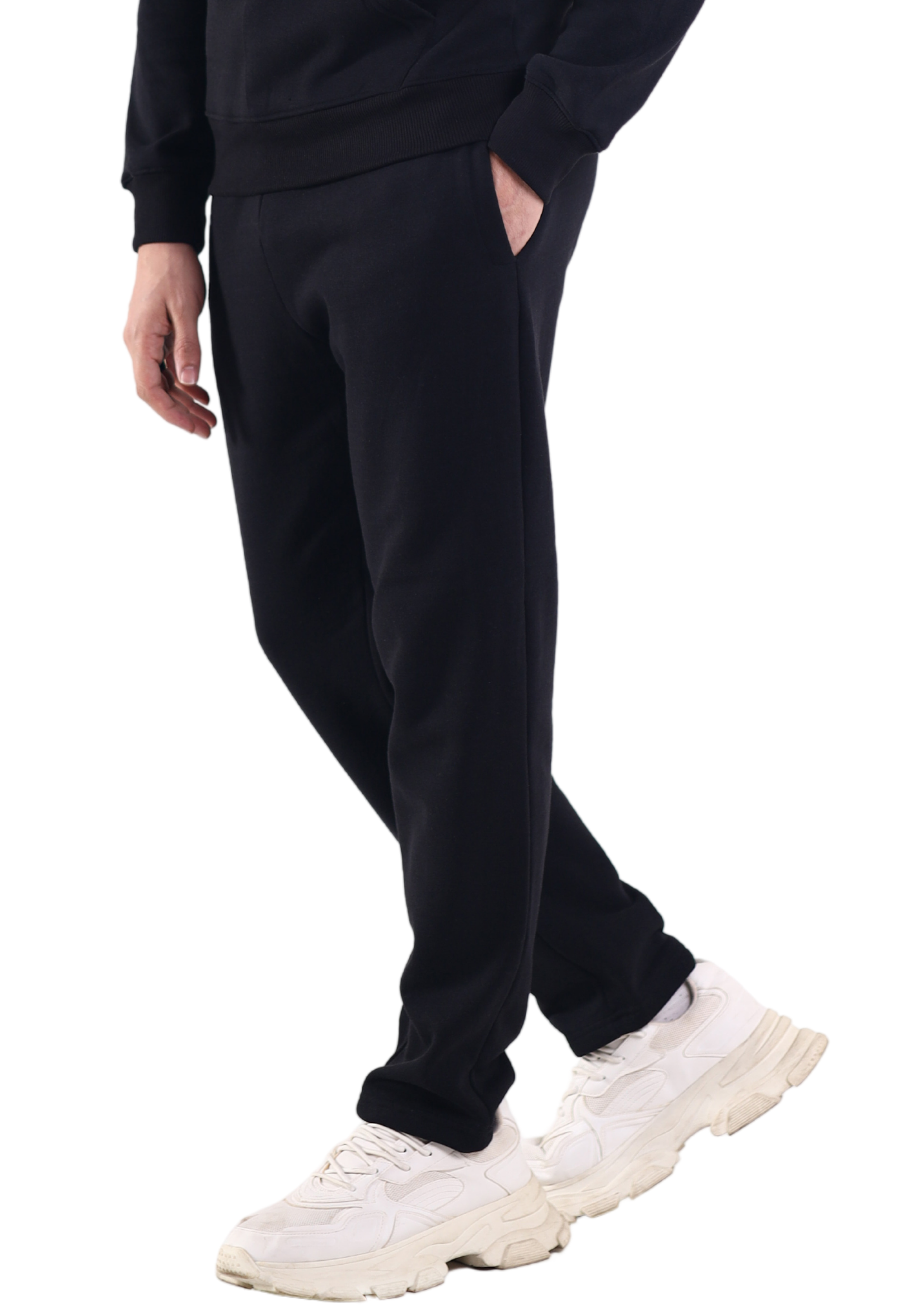 Men Open Hem Jogging Bottoms