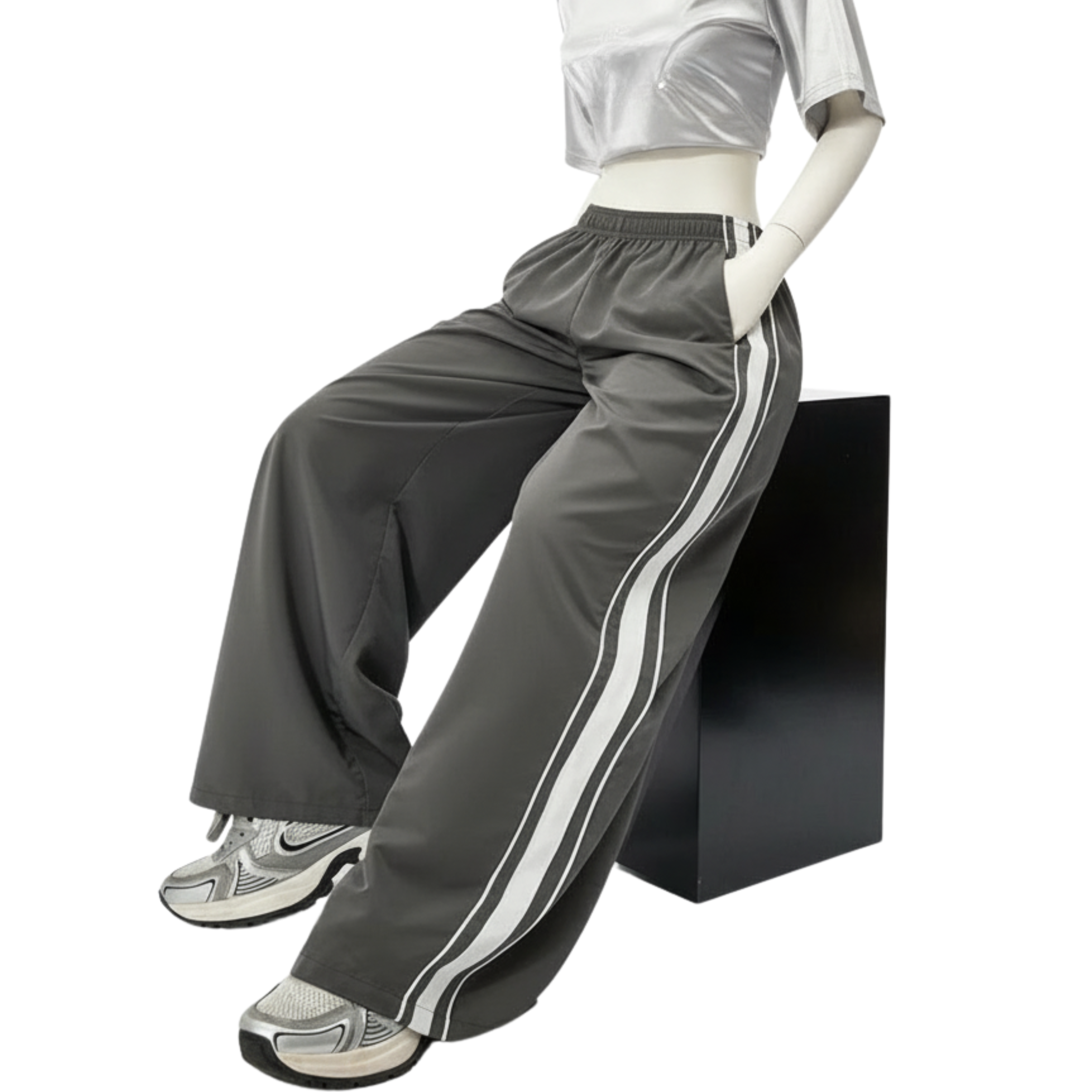Baggy Grey Women Trouser