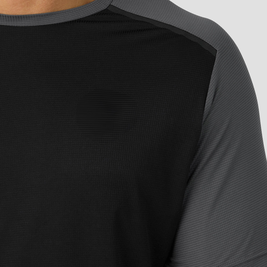 Absanoh Breathable Stretch Summer Training Tracksuit Black Asphalt