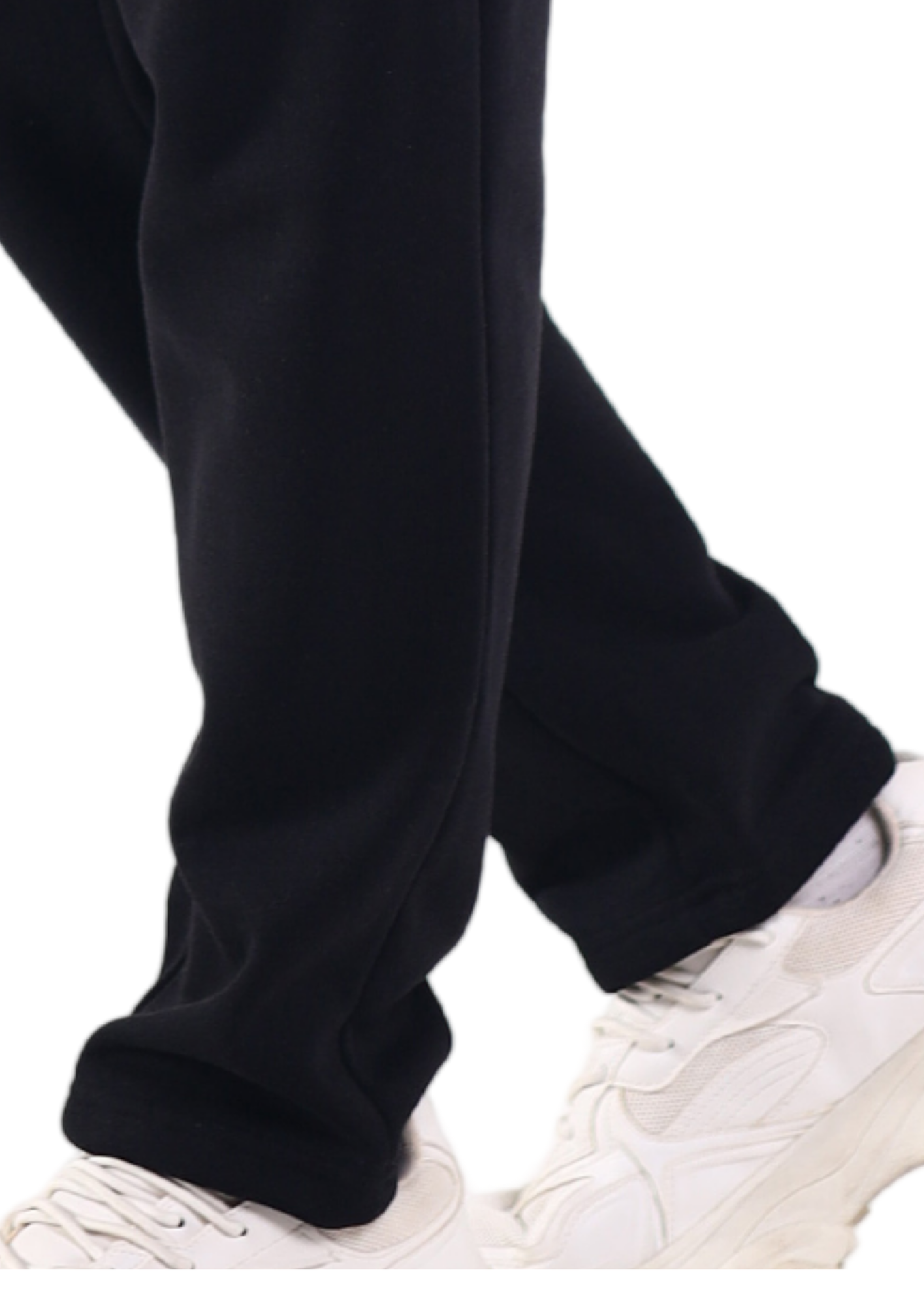 Men Open Hem Tracksuit Jogging Bottoms Fleece Sweatpants