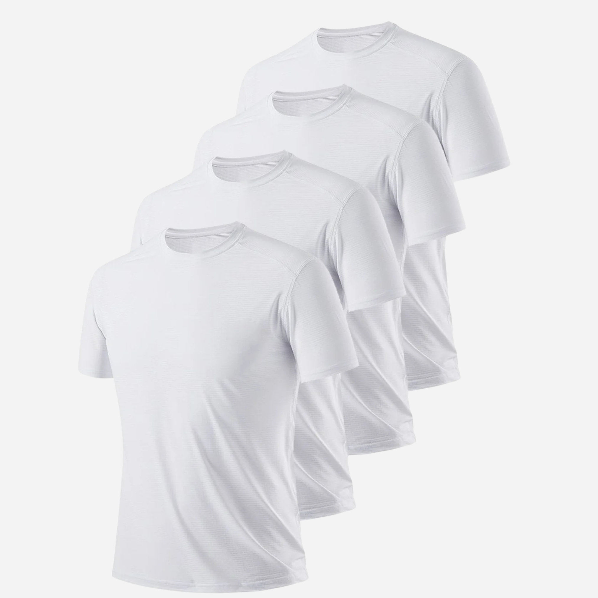 4-Pack White Ultra Light Men Quick Drying Shirt