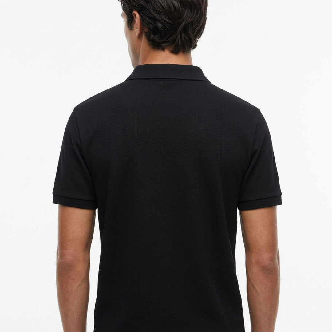 Johnny Collar Knit Black Polo Shirt