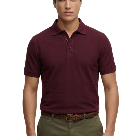 Classic Maroo Button Polo Shirt