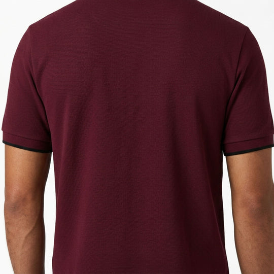Double Stripe Maroon Polo Shirt
