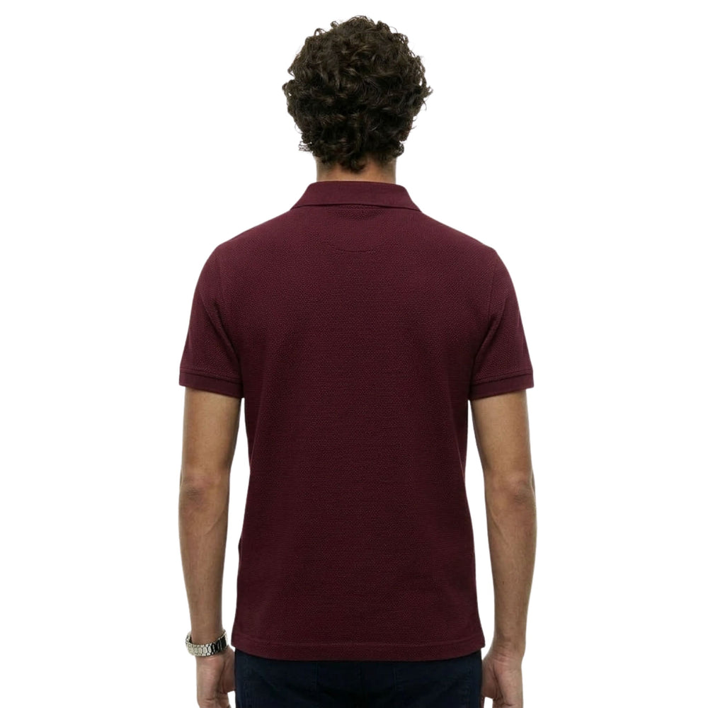 Signature Maroon Zip Polo Shirt