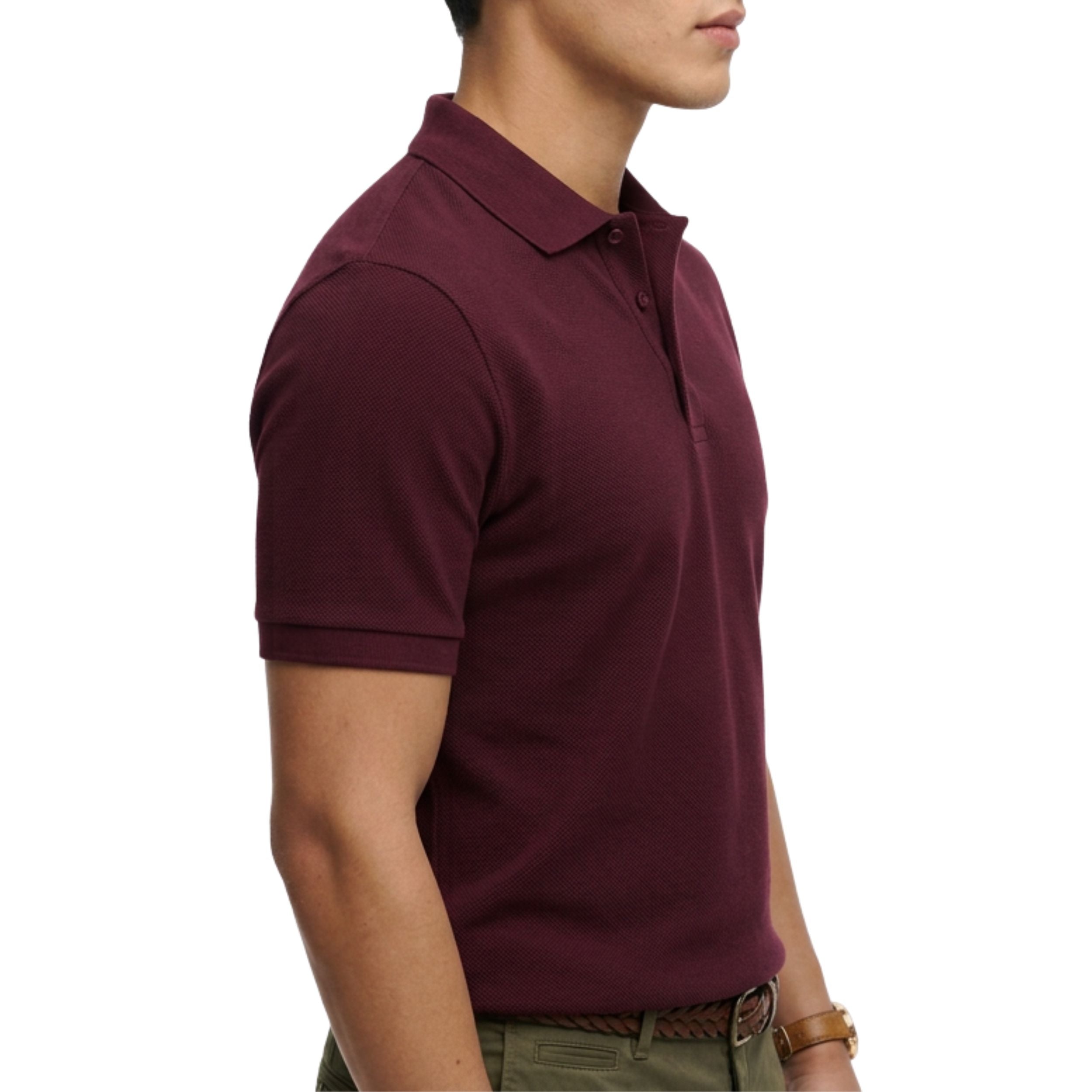 Classic Maroo Button Polo Shirt