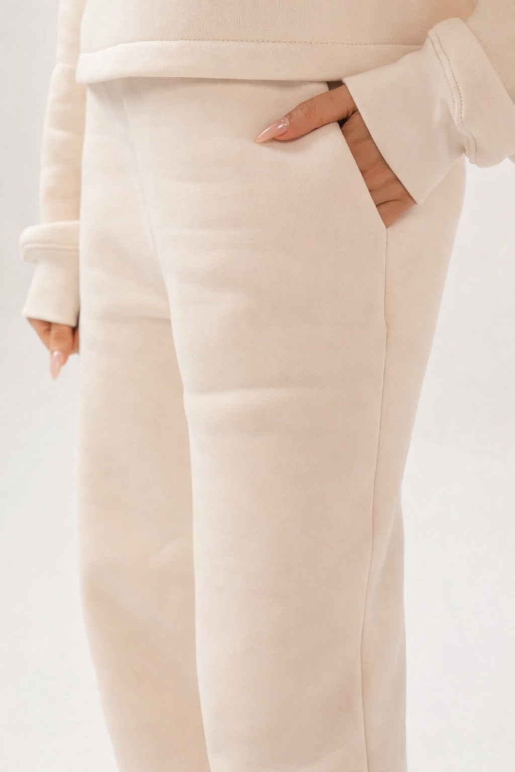 Winter Soft Fleece Straight Trousers