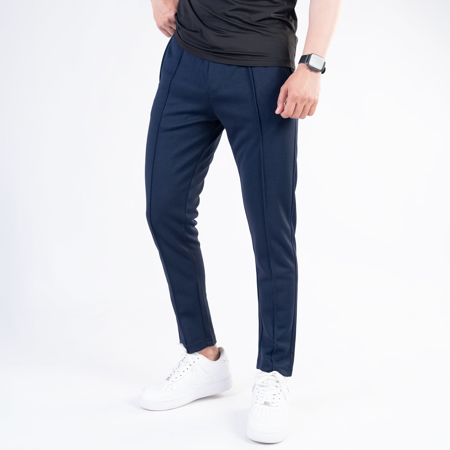 Premium Fitted Front Stitch Pants (Nevy)