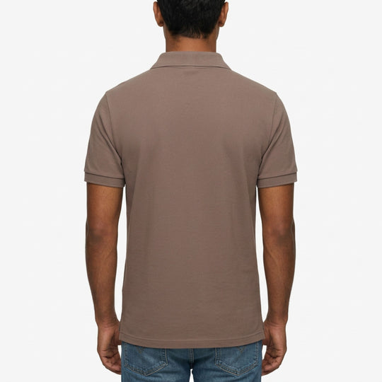 Classic Khaki Button Polo Shirt