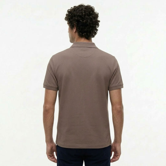 Signature Khaki Zip Polo Shirt
