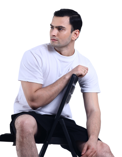 Men's Plain Crew Neck White T-shirt