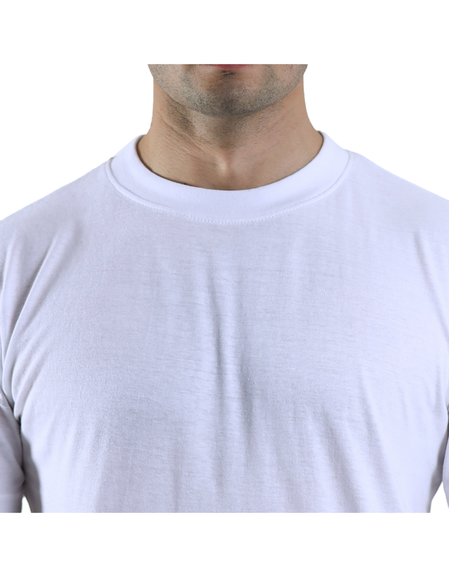 Men's Plain Crew Neck White T-shirt