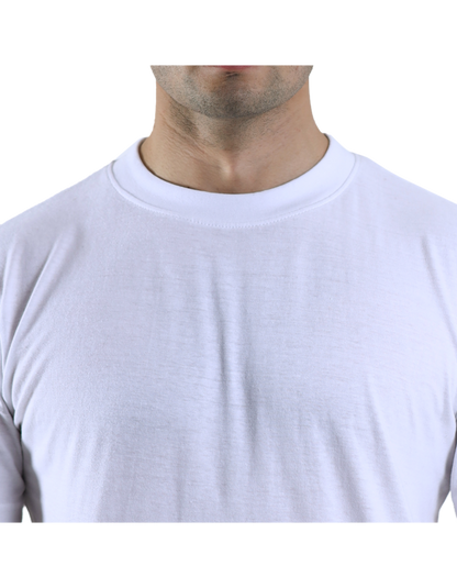 Men's Plain Crew Neck White T-shirt