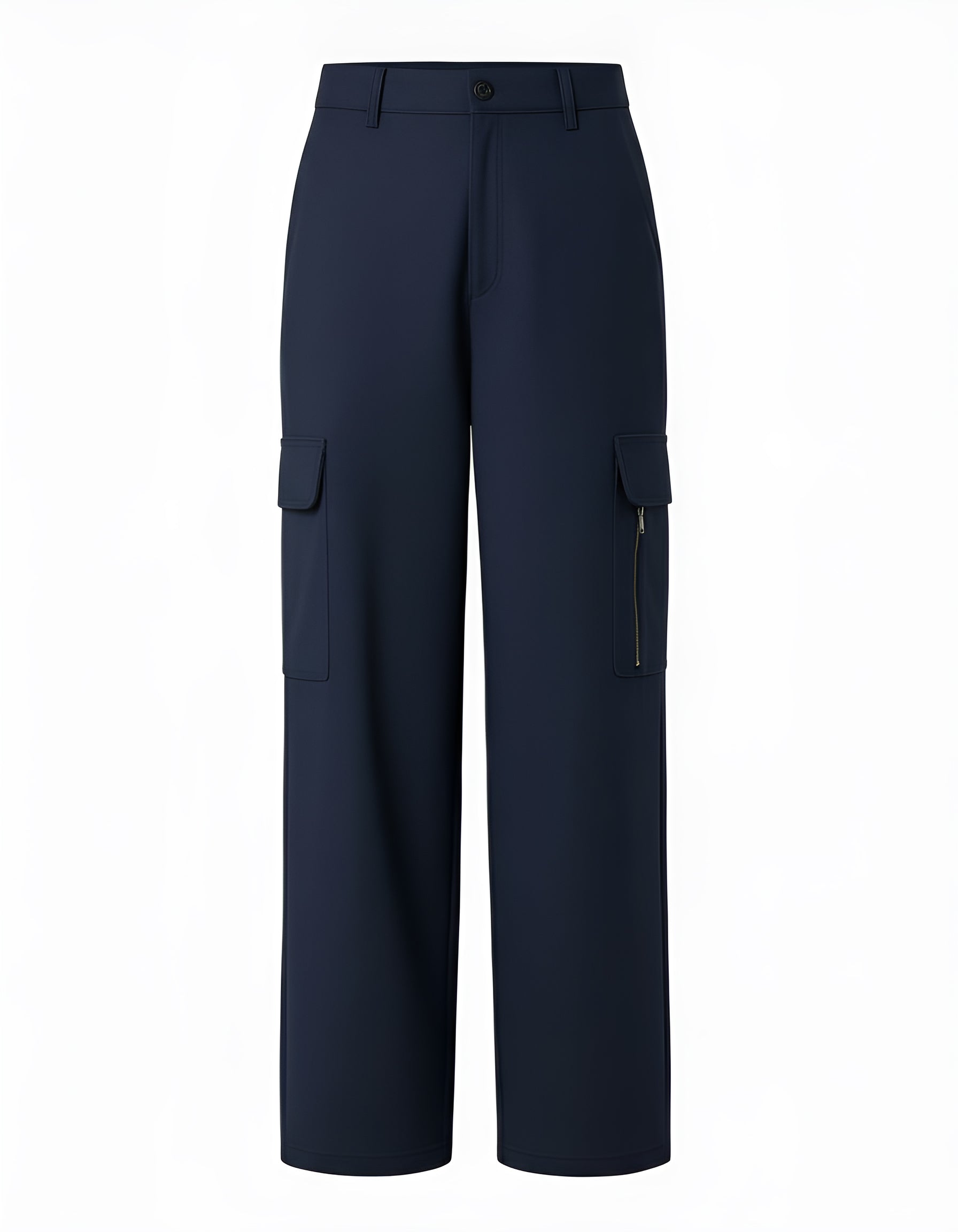Navy Tailored Barrel Leg Cargo Trouser
