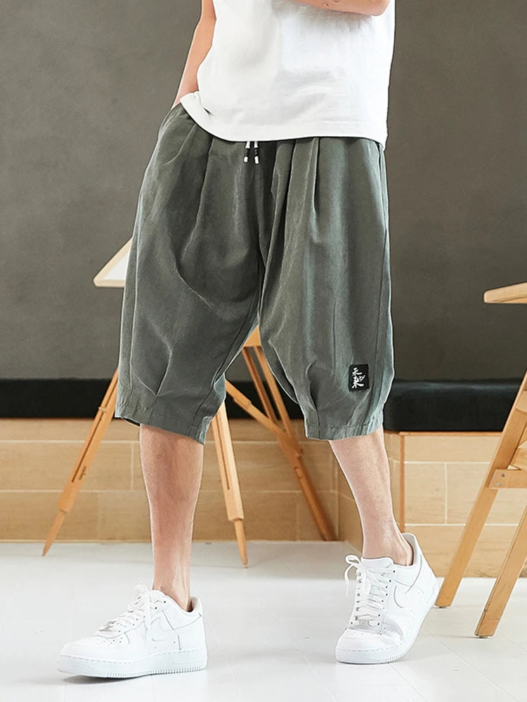 Calf Length Plus Size Baggy Pants