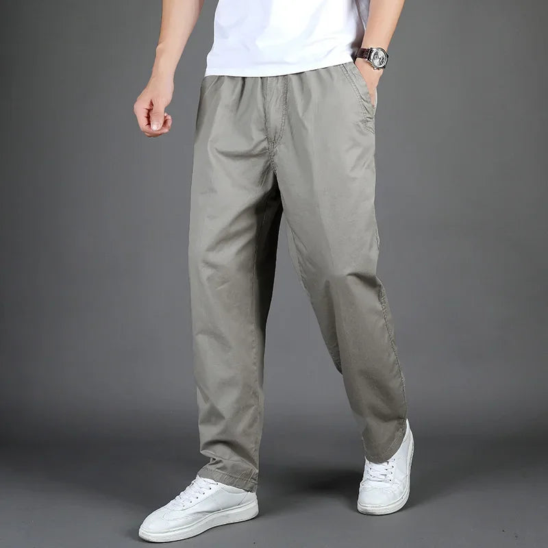 Loose Fit Straight Cargo Trousers