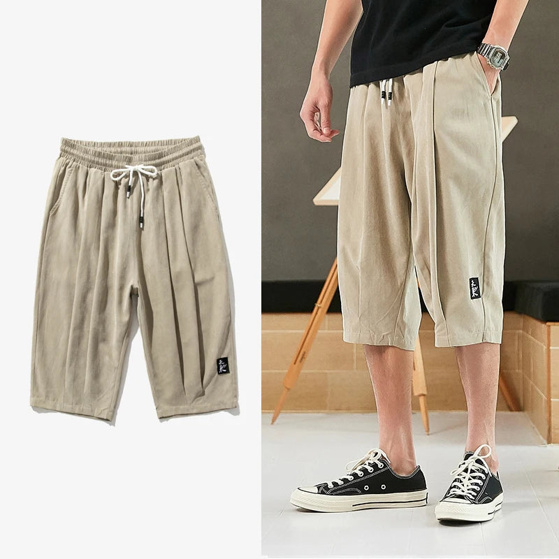 Calf Length Plus Size Baggy Pants