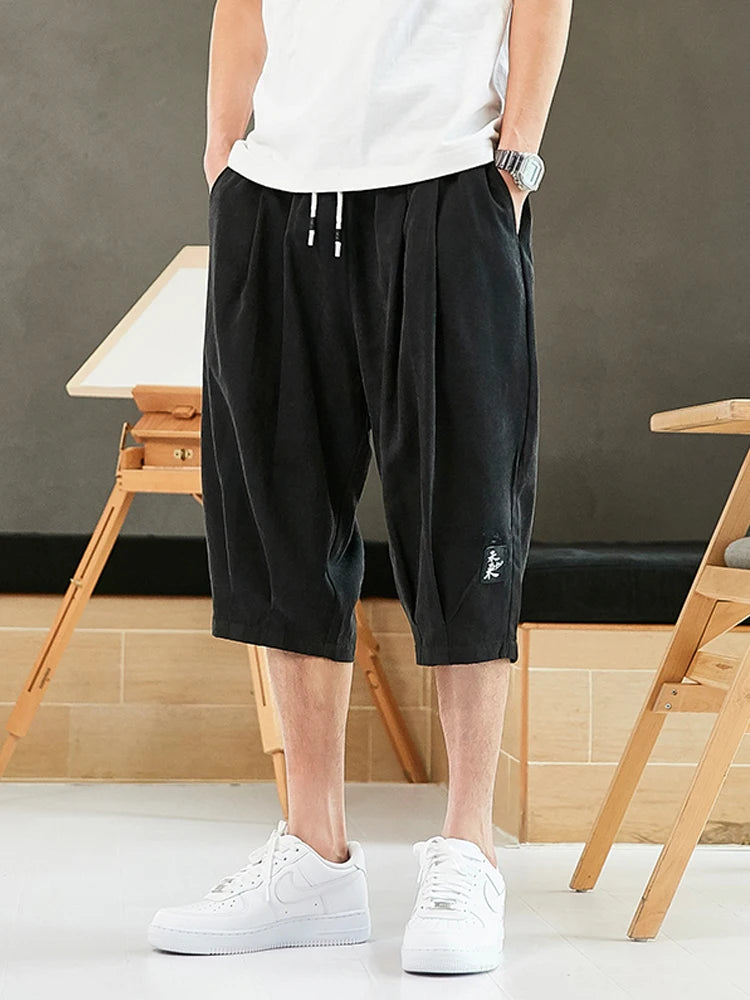 Calf Length Plus Size Baggy Pants