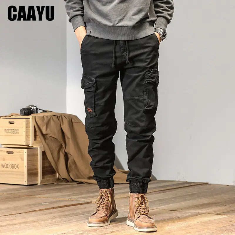 Tactical Track Black Pants Men