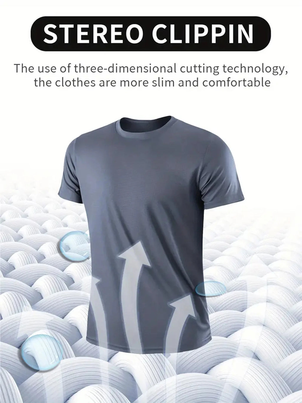 7 Pcs Gray Ultralight Men Quick Dry Breathable Shirt