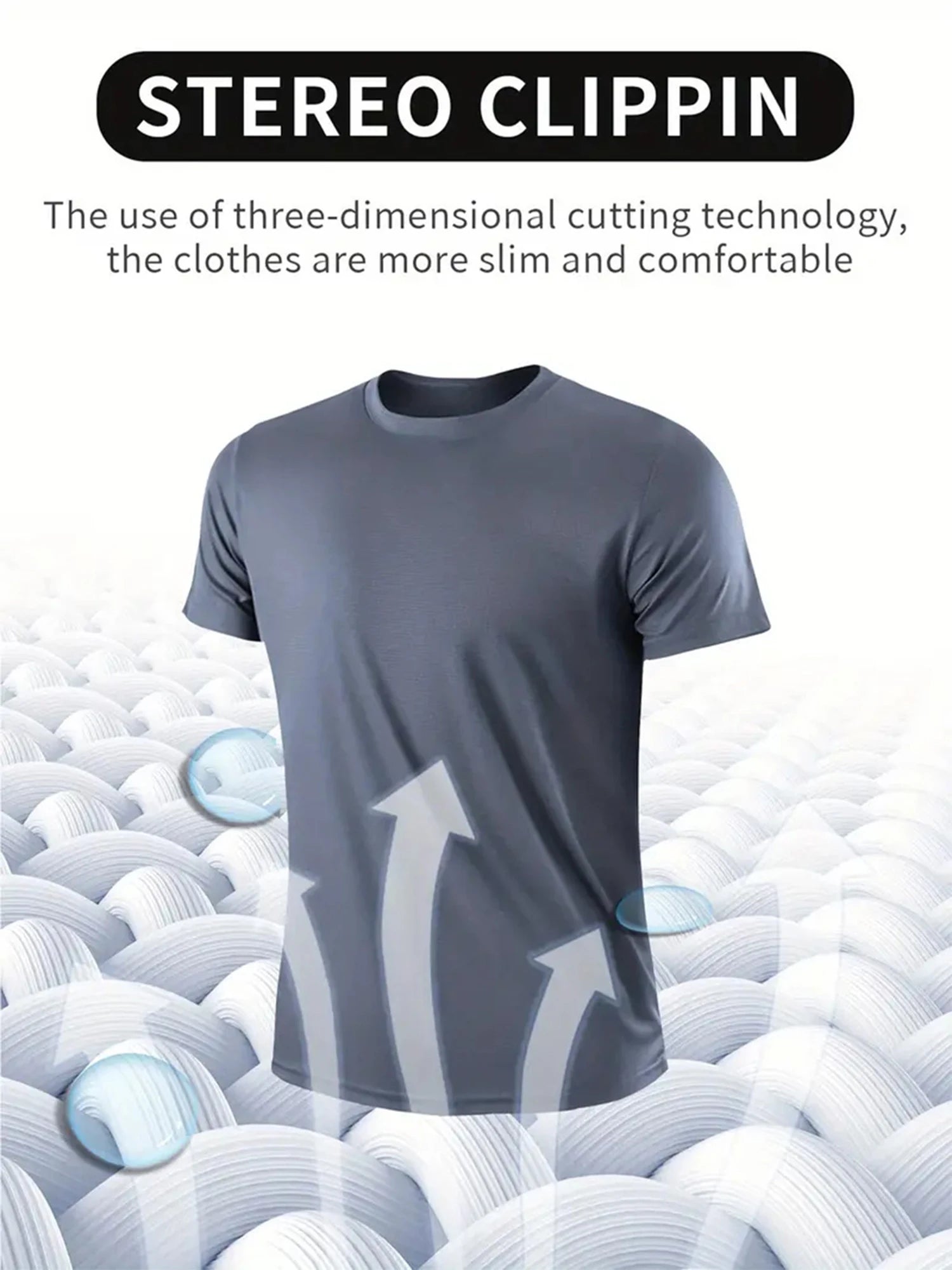 7 Pcs Gray Ultralight Men Quick Dry Breathable Shirt