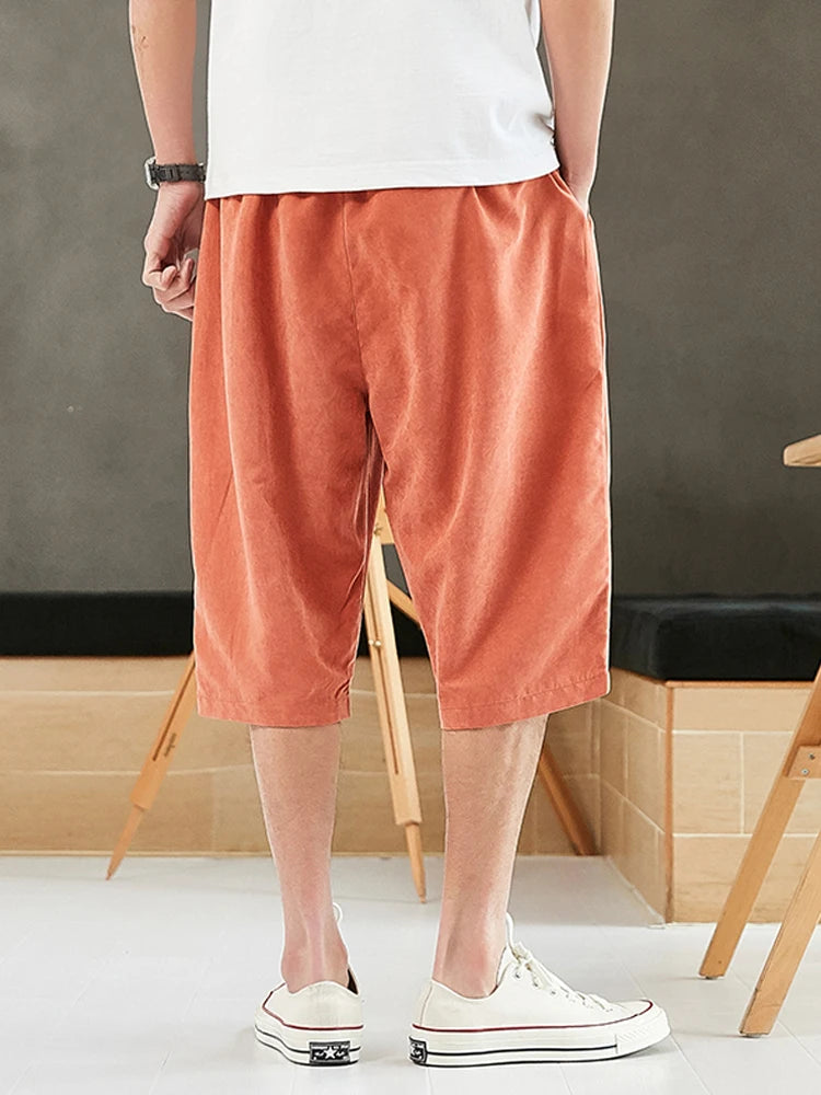 Calf Length Plus Size Baggy Pants