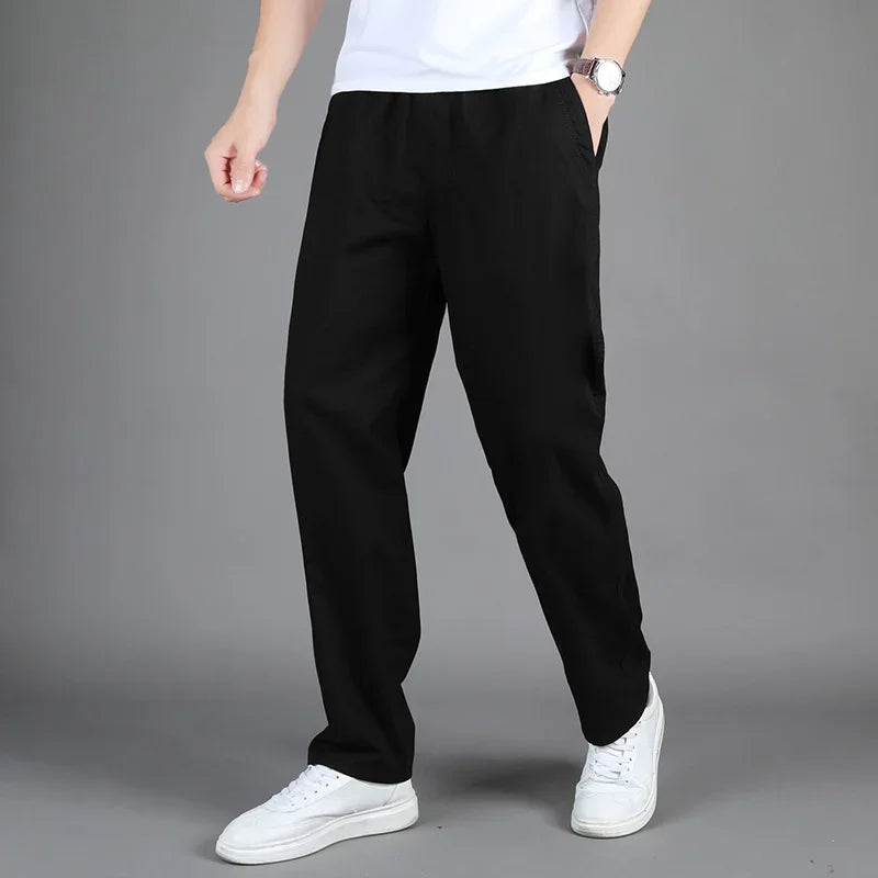 Loose Fit Straight Cargo Trousers