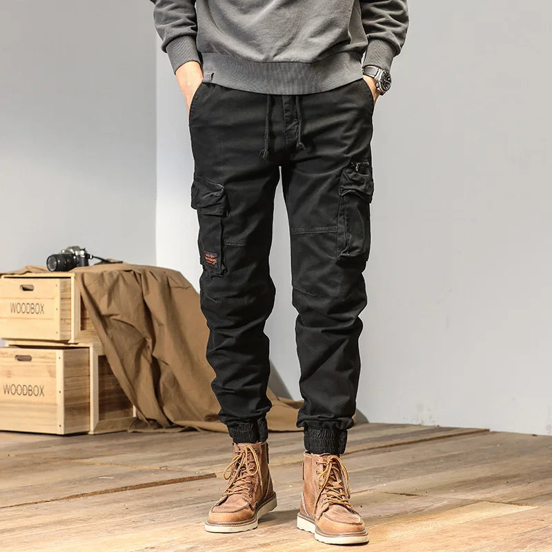 Tactical Track Black Pants Men