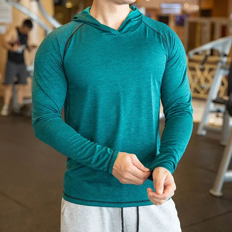 Hoodie Style Elastic T-Shirt