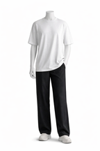 Everyday Relaxed Straight Trousers – Black