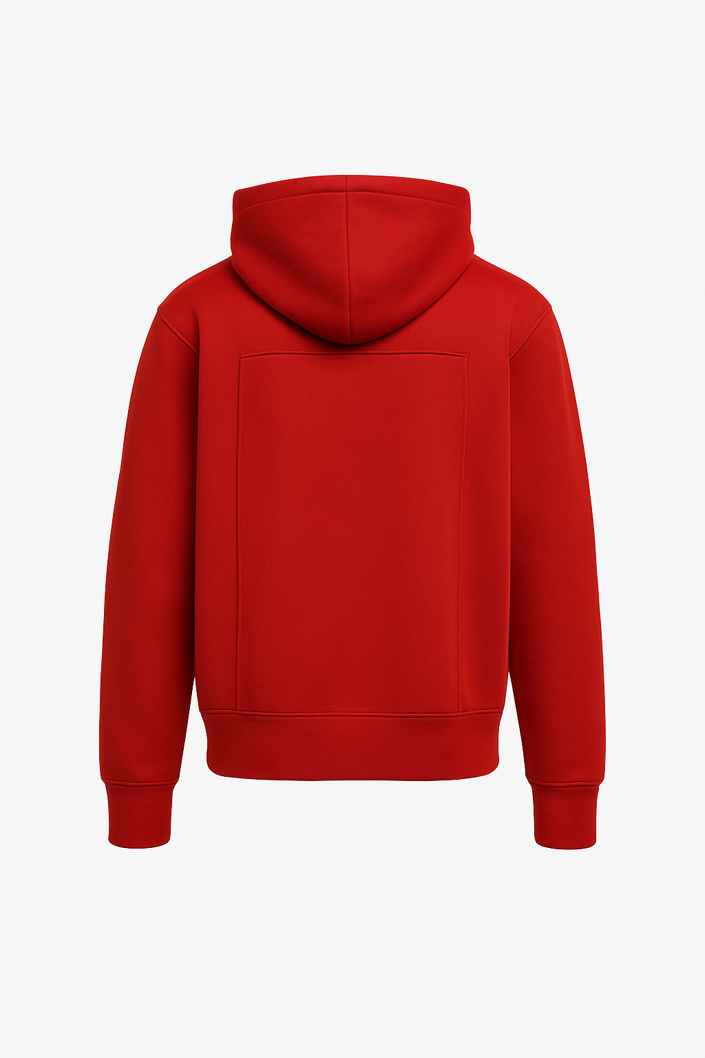 Red Cotton Blend Oversized Hoodie