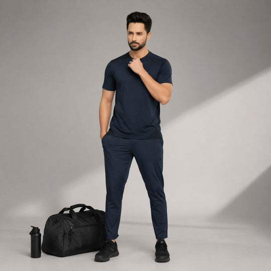 Absanoh Midnight Blue Breathable Stretch Performance Tracksuit