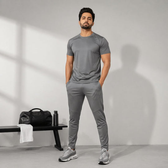 Absanoh Reflective Cement Grey Technical Tracksuit