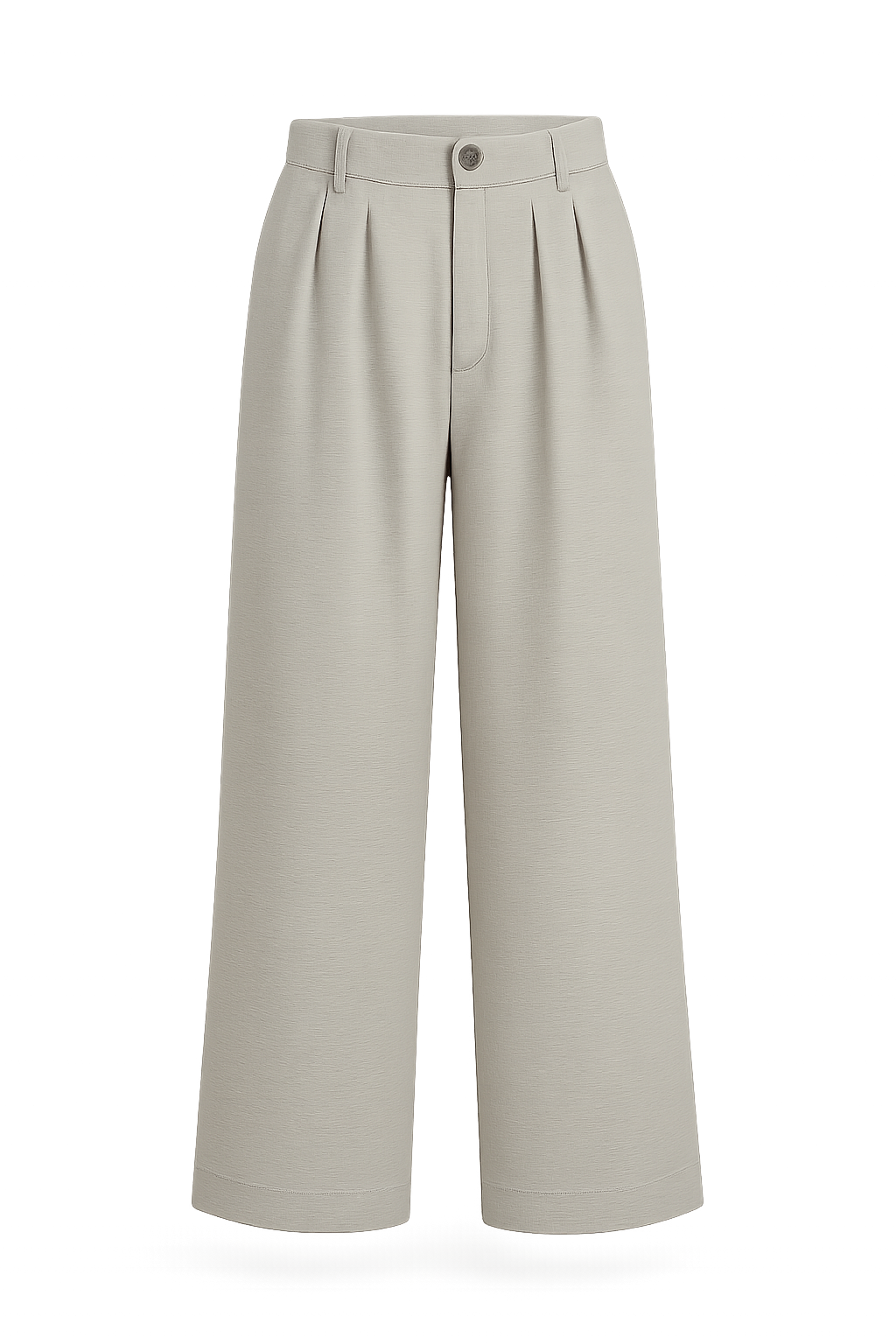 Wide Leg Trousers with Pleats & Elastic Waistband