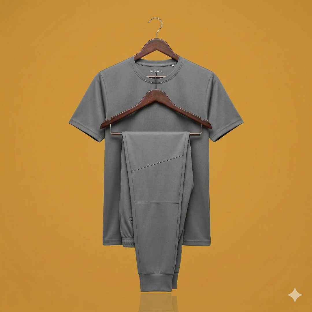 Absanoh Reflective Cement Grey Technical Tracksuit